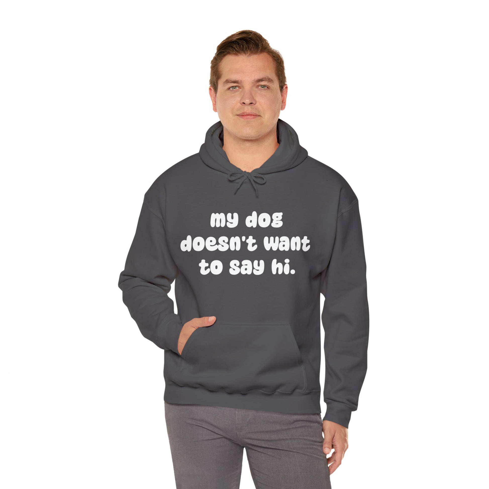 My Dog Doesn't Want To Say Hi | Hooded Sweatshirt - Detezi Designs-26345871524428372623