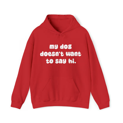 My Dog Doesn't Want To Say Hi | Hooded Sweatshirt - Detezi Designs-99116812111740303335