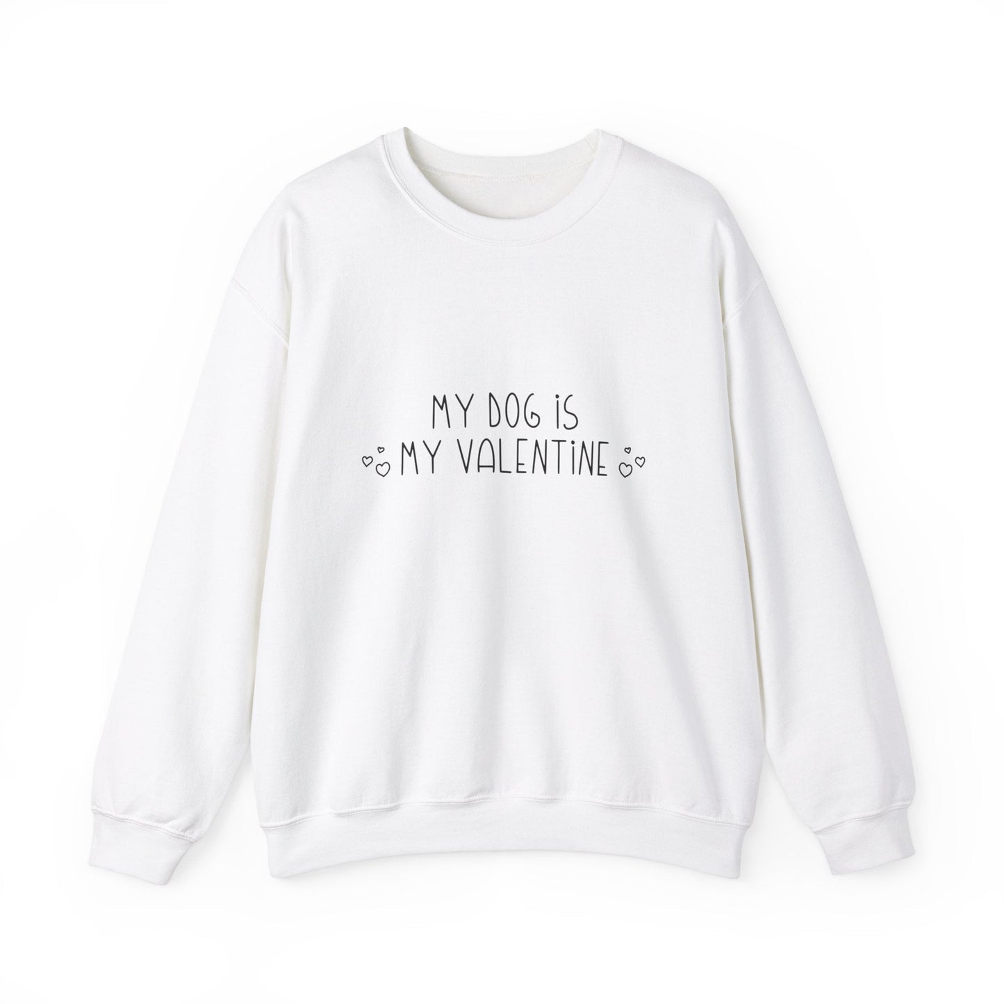 My Dog Is My Valentine | Crewneck Sweatshirt - Detezi Designs-16343889309415297097