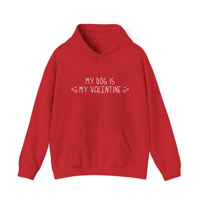My Dog Is My Valentine | Hooded Sweatshirt - Detezi Designs-14237436967292856969