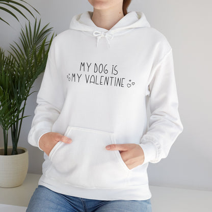 My Dog Is My Valentine | Hooded Sweatshirt - Detezi Designs-55114787863999463050