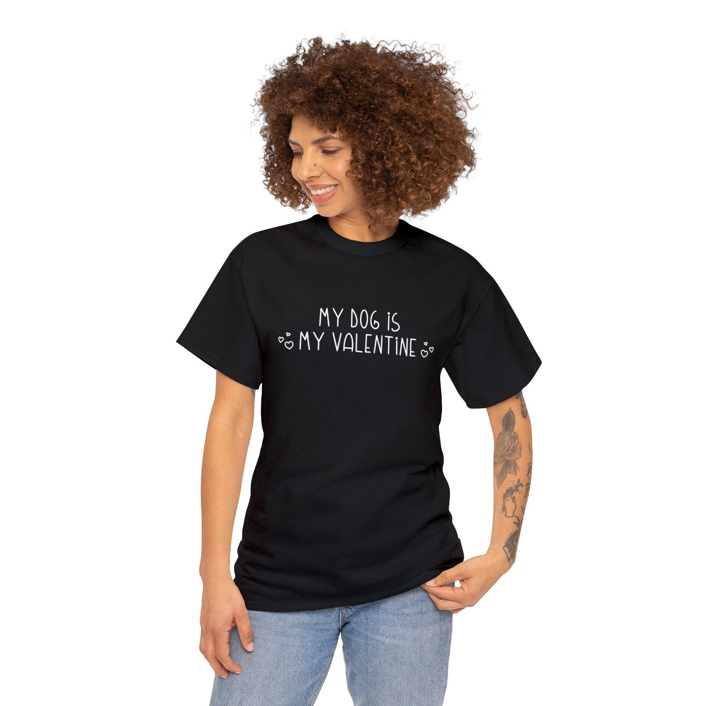 My Dog Is My Valentine | Text Tees - Detezi Designs-67898797779128004151