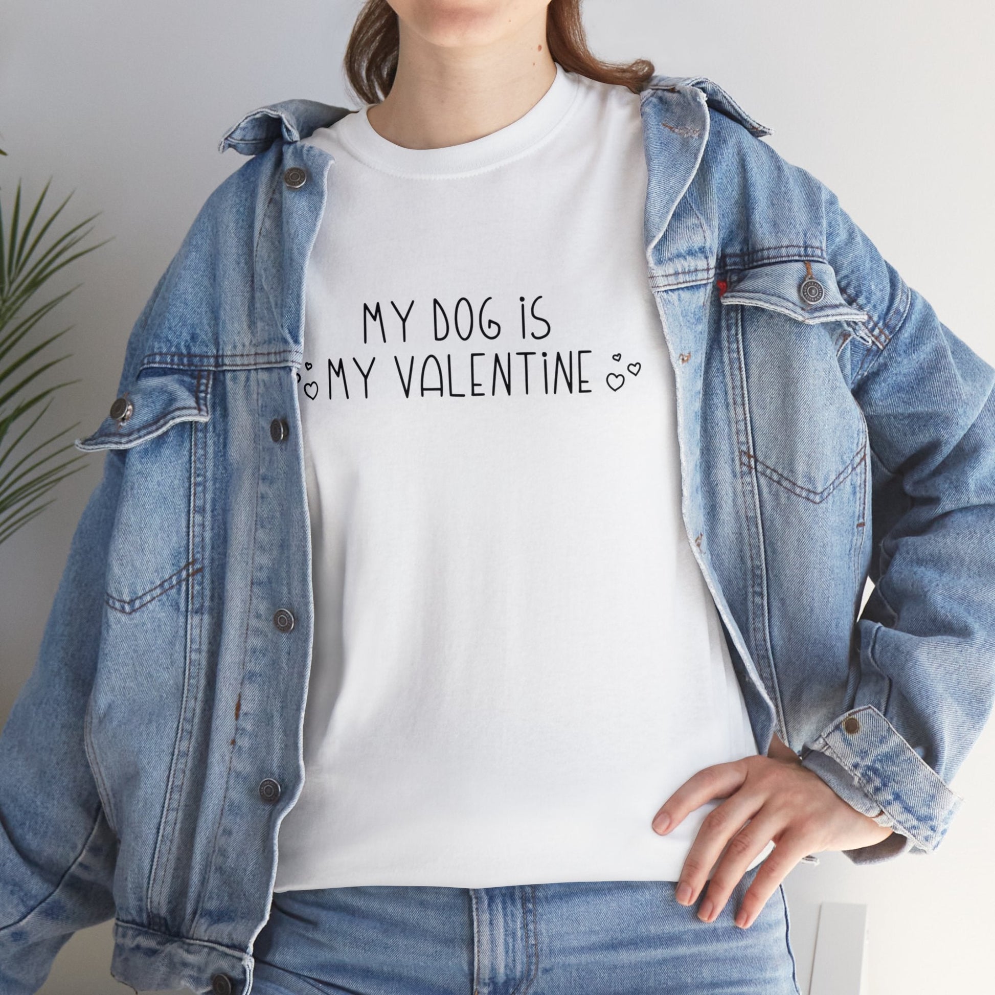 My Dog Is My Valentine | Text Tees - Detezi Designs-67898797779128004151