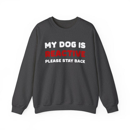 My Dog Is Reactive | 2-Sided Print | Crewneck Sweatshirt - Detezi Designs-31800036879304812764