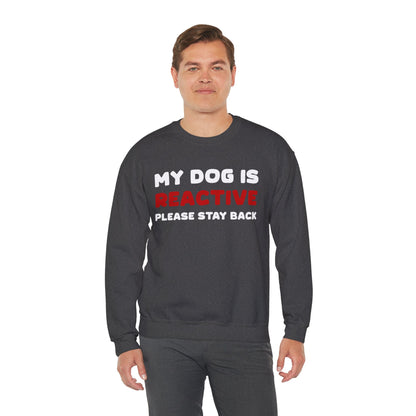 My Dog Is Reactive | 2-Sided Print | Crewneck Sweatshirt - Detezi Designs-31800036879304812764