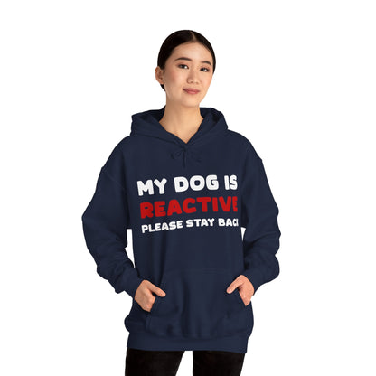 My Dog Is Reactive | 2-Sided Print | Hooded Sweatshirt - Detezi Designs-14542342069560145809