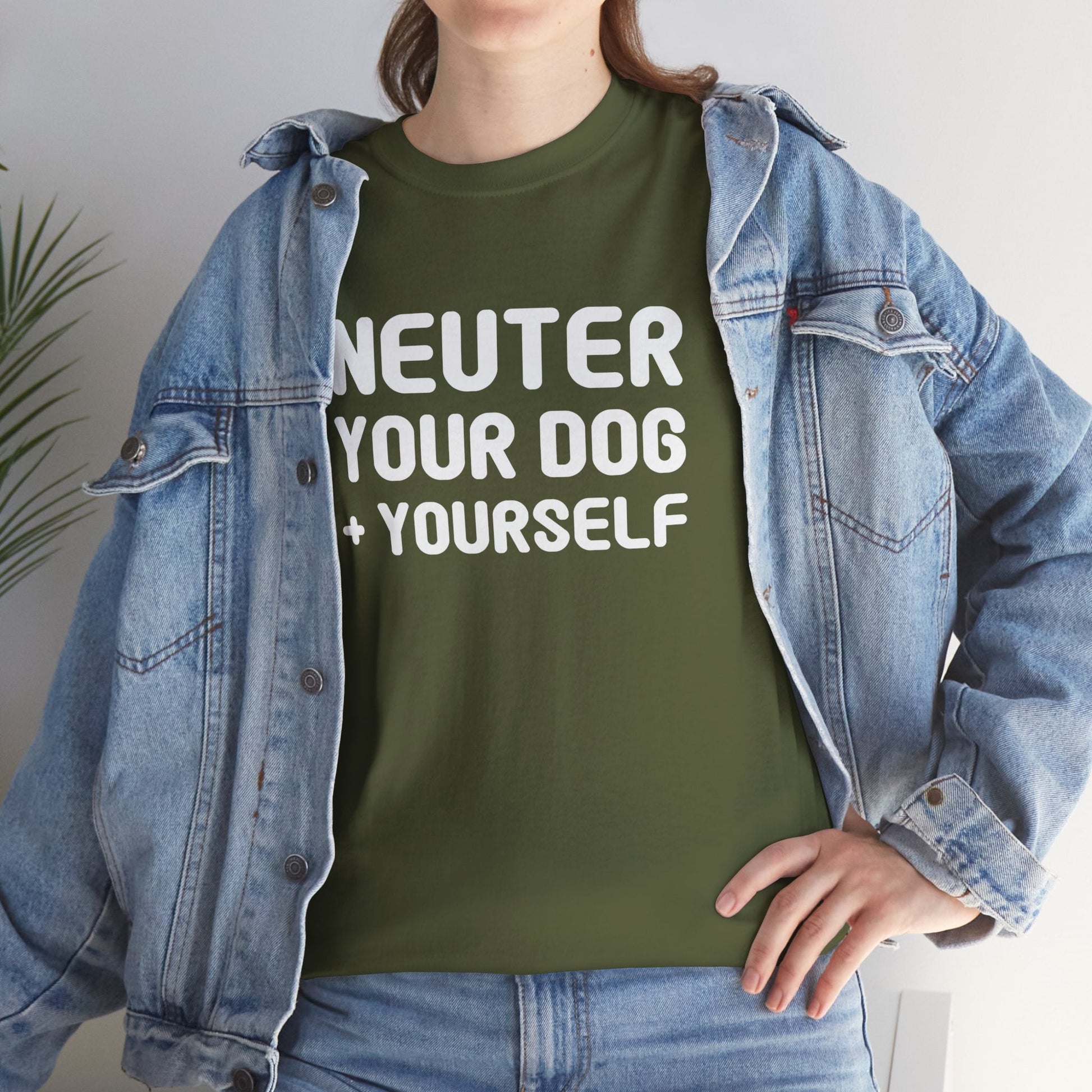 Neuter Your Dog + Yourself | Unisex T-shirt - Detezi Designs-14338594317811074391