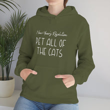 Load image into Gallery viewer, New Year&#39;s Resolution: Pet All Of The Cats | Hooded Sweatshirt - Detezi Designs-22319935389254848909
