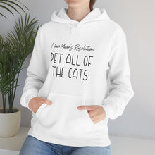 Load image into Gallery viewer, New Year&#39;s Resolution: Pet All Of The Cats | Hooded Sweatshirt - Detezi Designs-22442523223581664009
