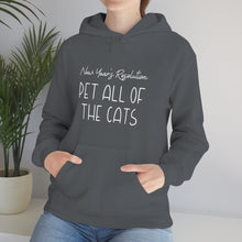 Load image into Gallery viewer, New Year&#39;s Resolution: Pet All Of The Cats | Hooded Sweatshirt - Detezi Designs-58865182030970015368
