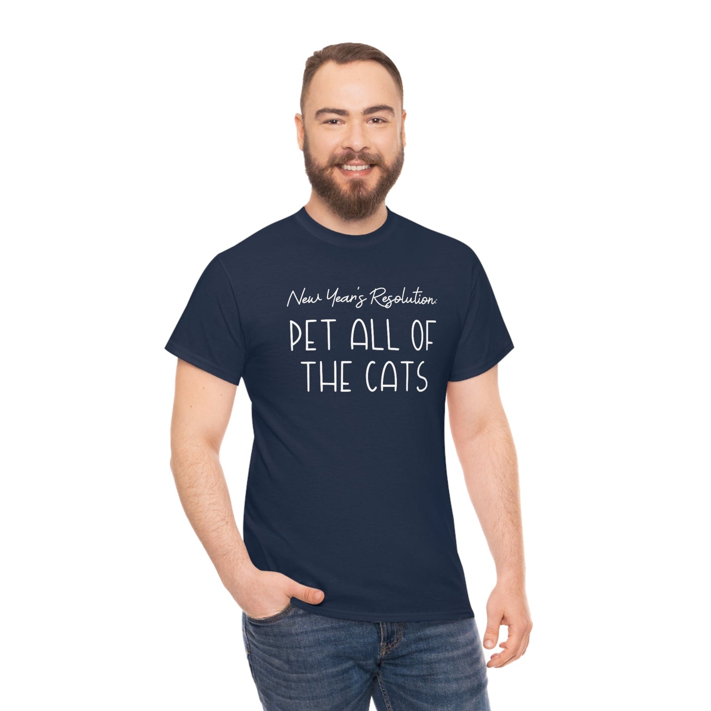 New Year's Resolution: Pet All Of The Cats | Text Tees - Detezi Designs-16296133548863346890