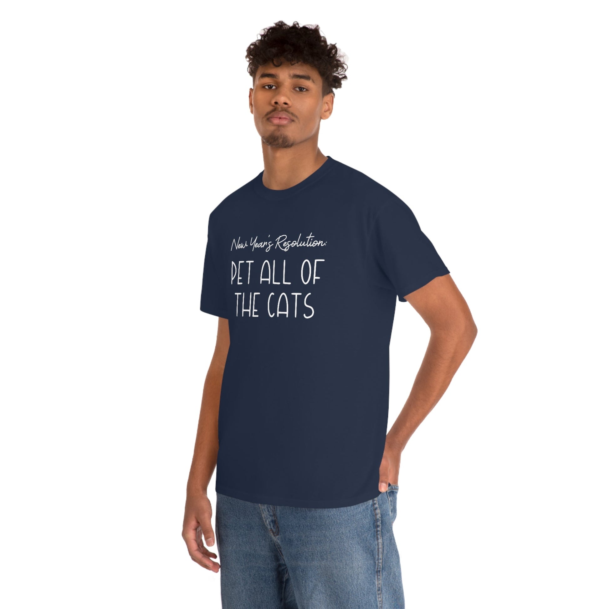 New Year's Resolution: Pet All Of The Cats | Text Tees - Detezi Designs-16296133548863346890