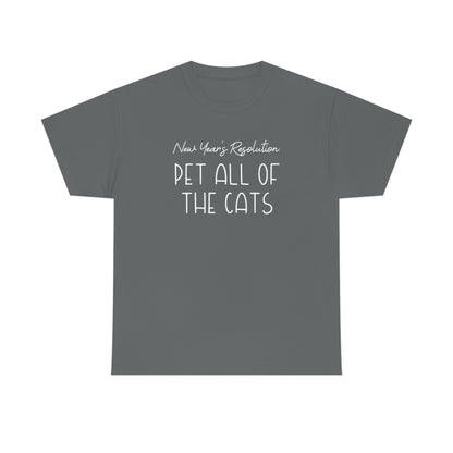 New Year's Resolution: Pet All Of The Cats | Text Tees - Detezi Designs-16296133548863346890