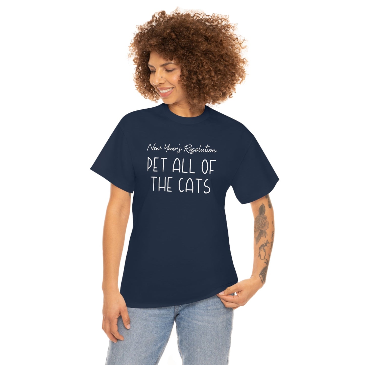 New Year's Resolution: Pet All Of The Cats | Text Tees - Detezi Designs-16296133548863346890