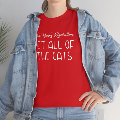 New Year's Resolution: Pet All Of The Cats | Text Tees - Detezi Designs-31845302326583298742