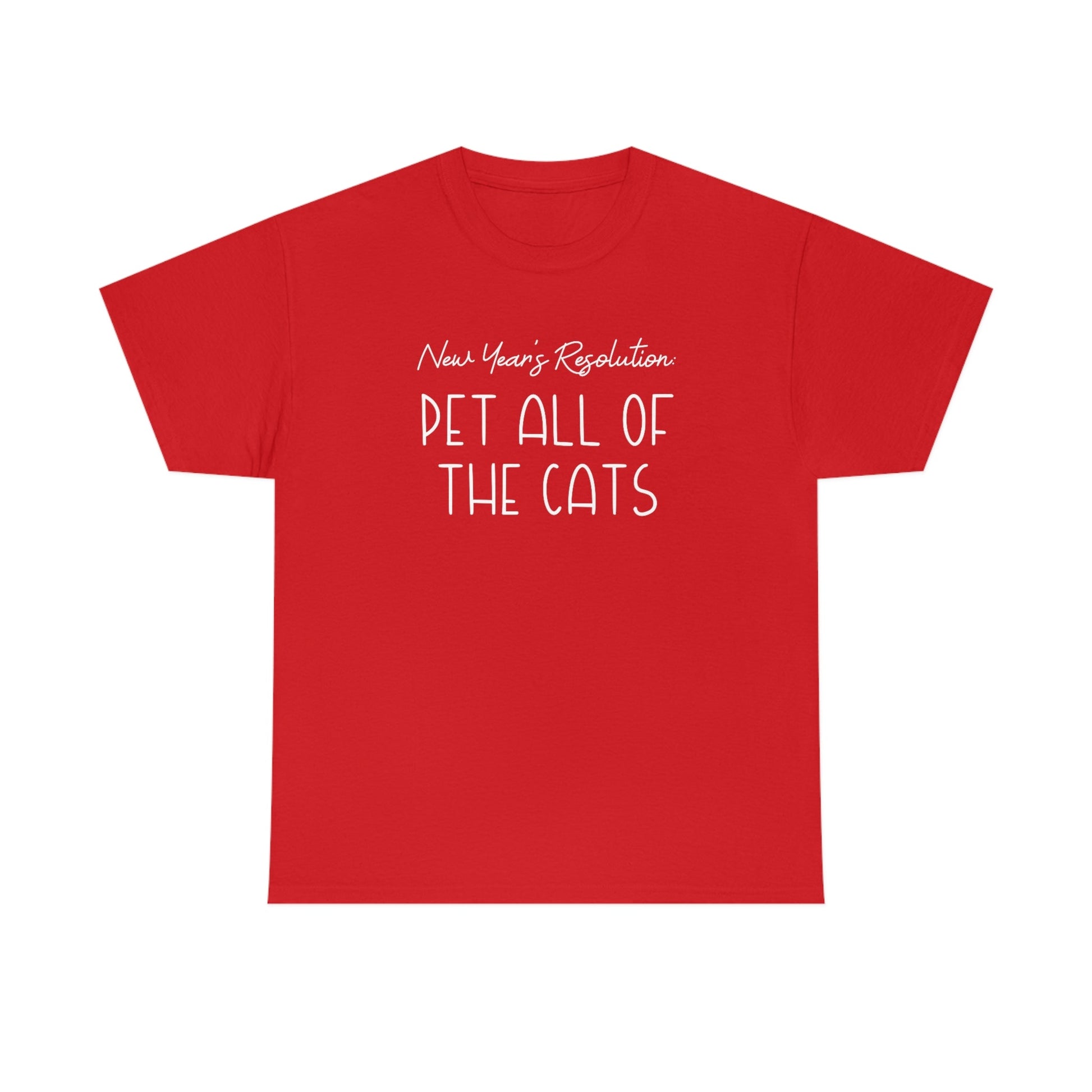 New Year's Resolution: Pet All Of The Cats | Text Tees - Detezi Designs-31845302326583298742