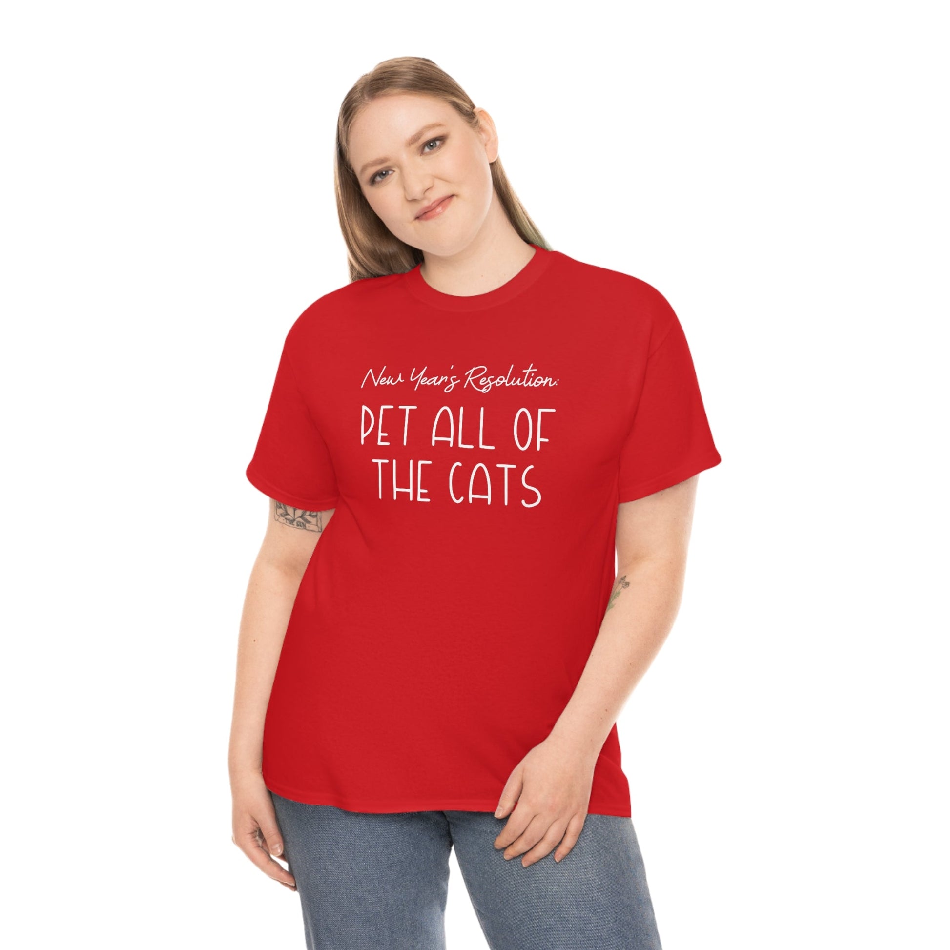 New Year's Resolution: Pet All Of The Cats | Text Tees - Detezi Designs-31845302326583298742