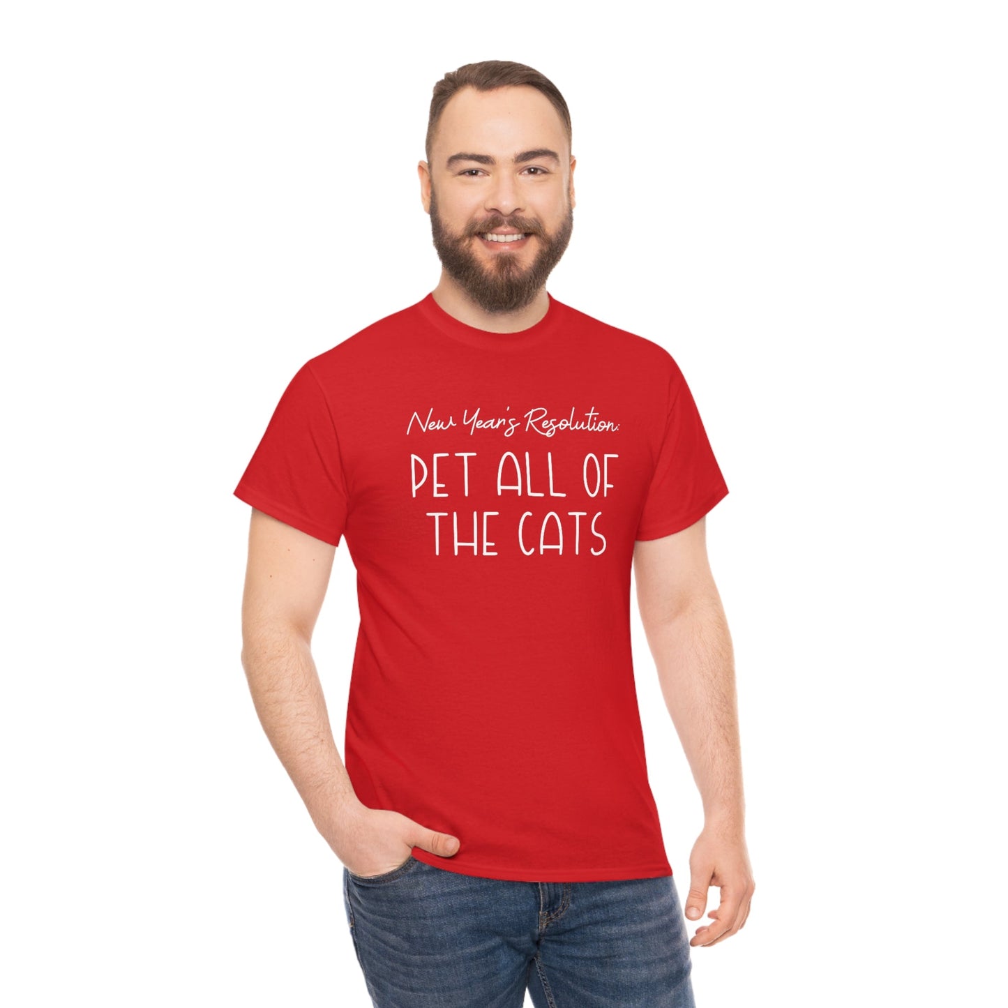 New Year's Resolution: Pet All Of The Cats | Text Tees - Detezi Designs-31845302326583298742