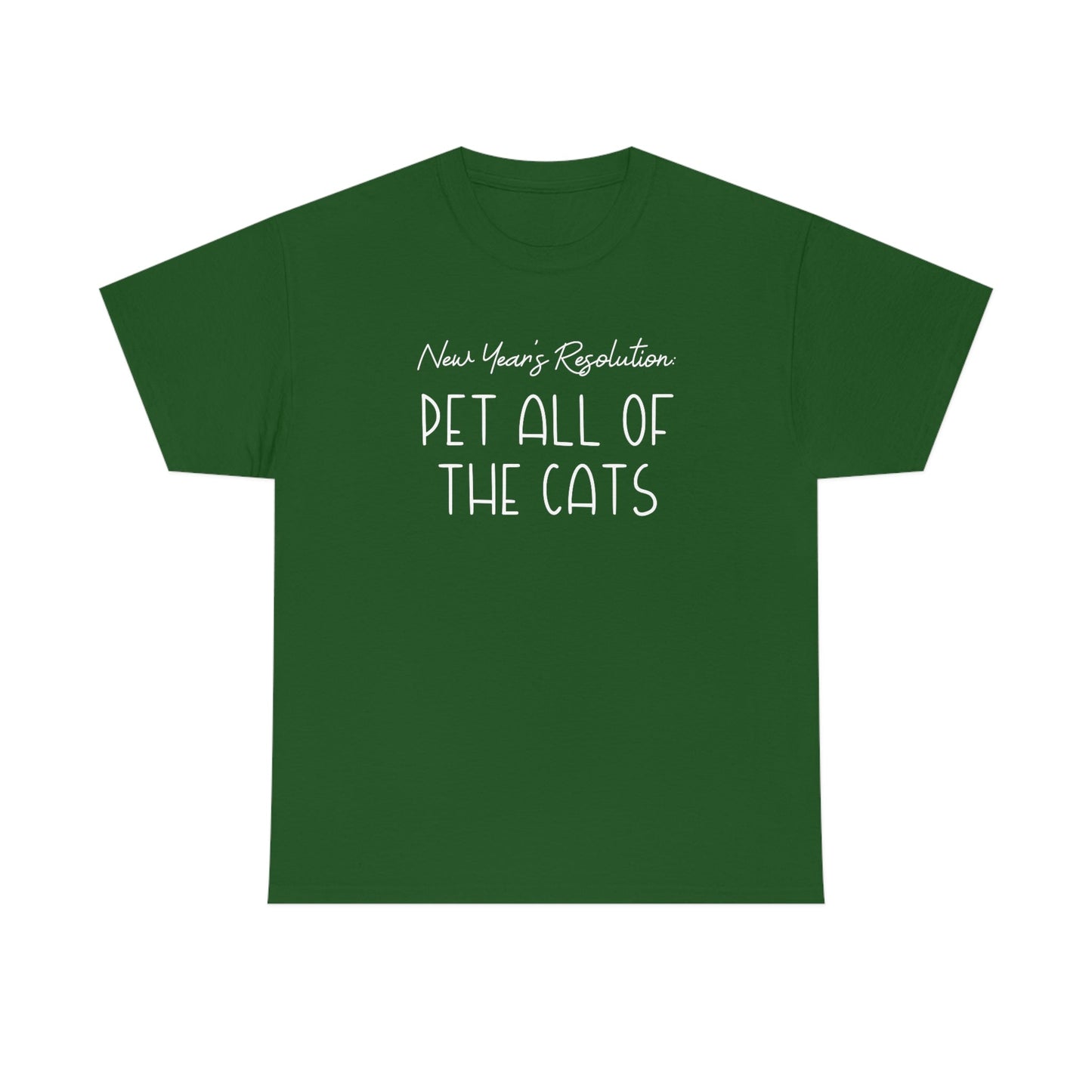 New Year's Resolution: Pet All Of The Cats | Text Tees - Detezi Designs-33995667665972467398