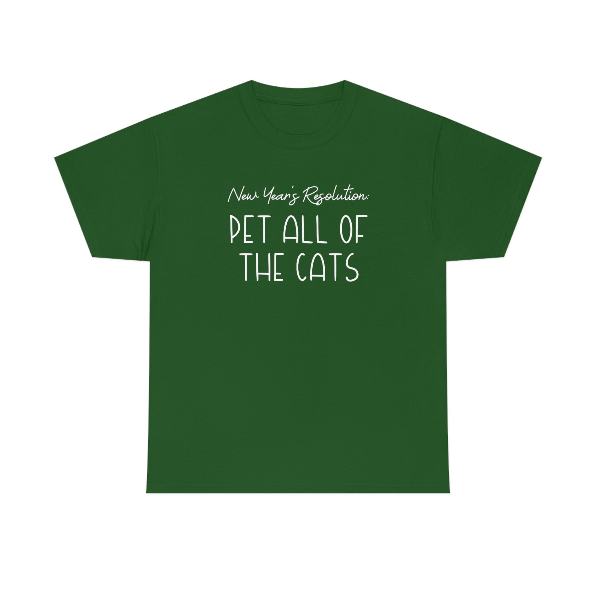 New Year's Resolution: Pet All Of The Cats | Text Tees - Detezi Designs-33995667665972467398