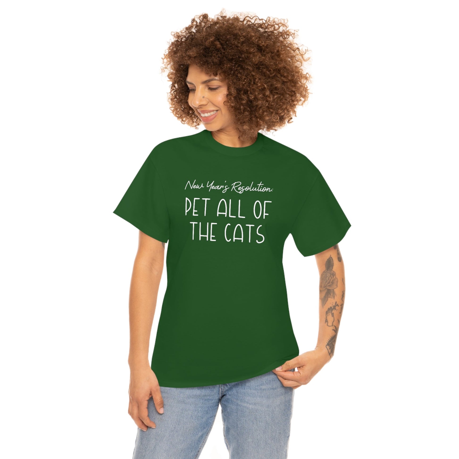 New Year's Resolution: Pet All Of The Cats | Text Tees - Detezi Designs-33995667665972467398