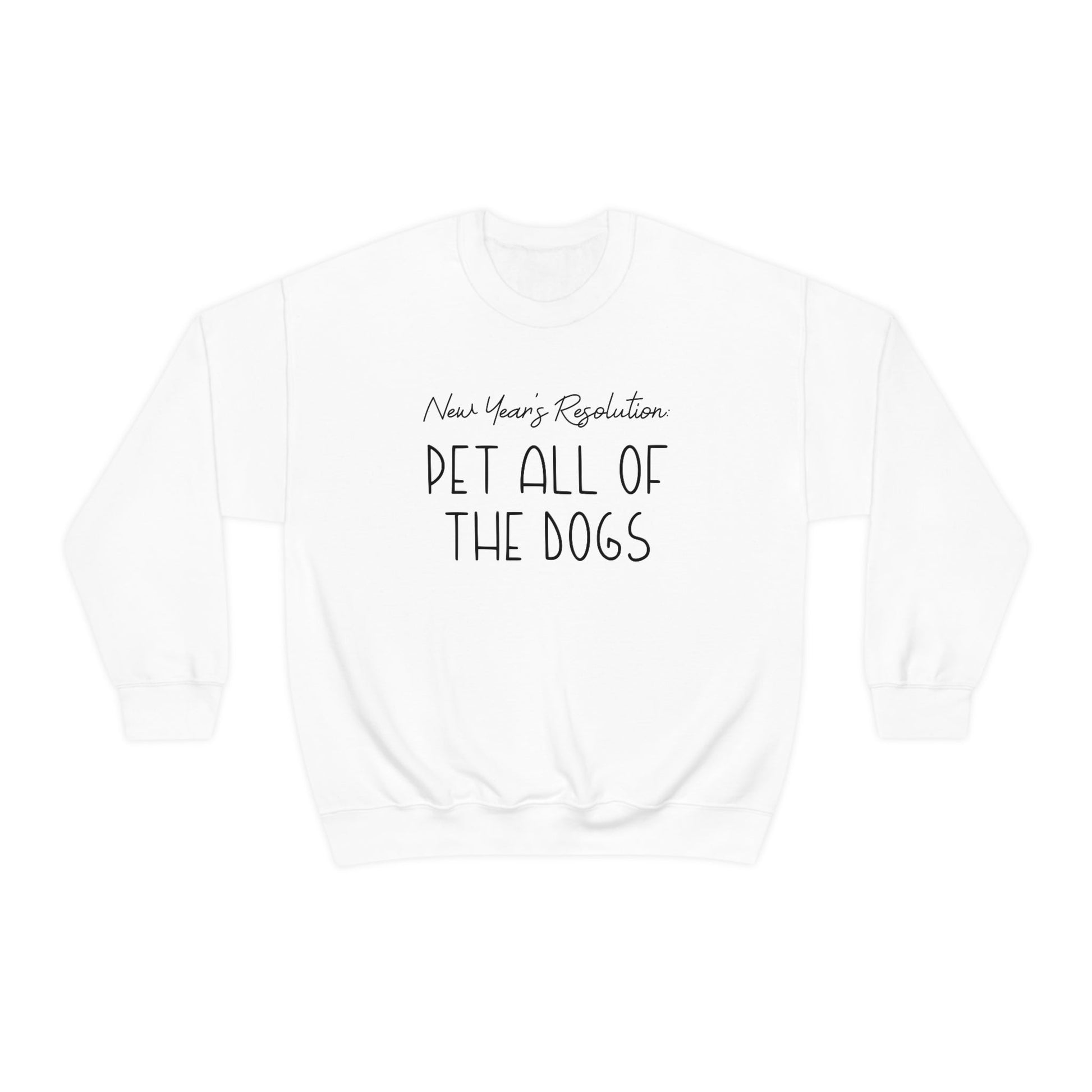 New Year's Resolution: Pet All Of The Dogs | Crewneck Sweatshirt - Detezi Designs-12604970422657498663