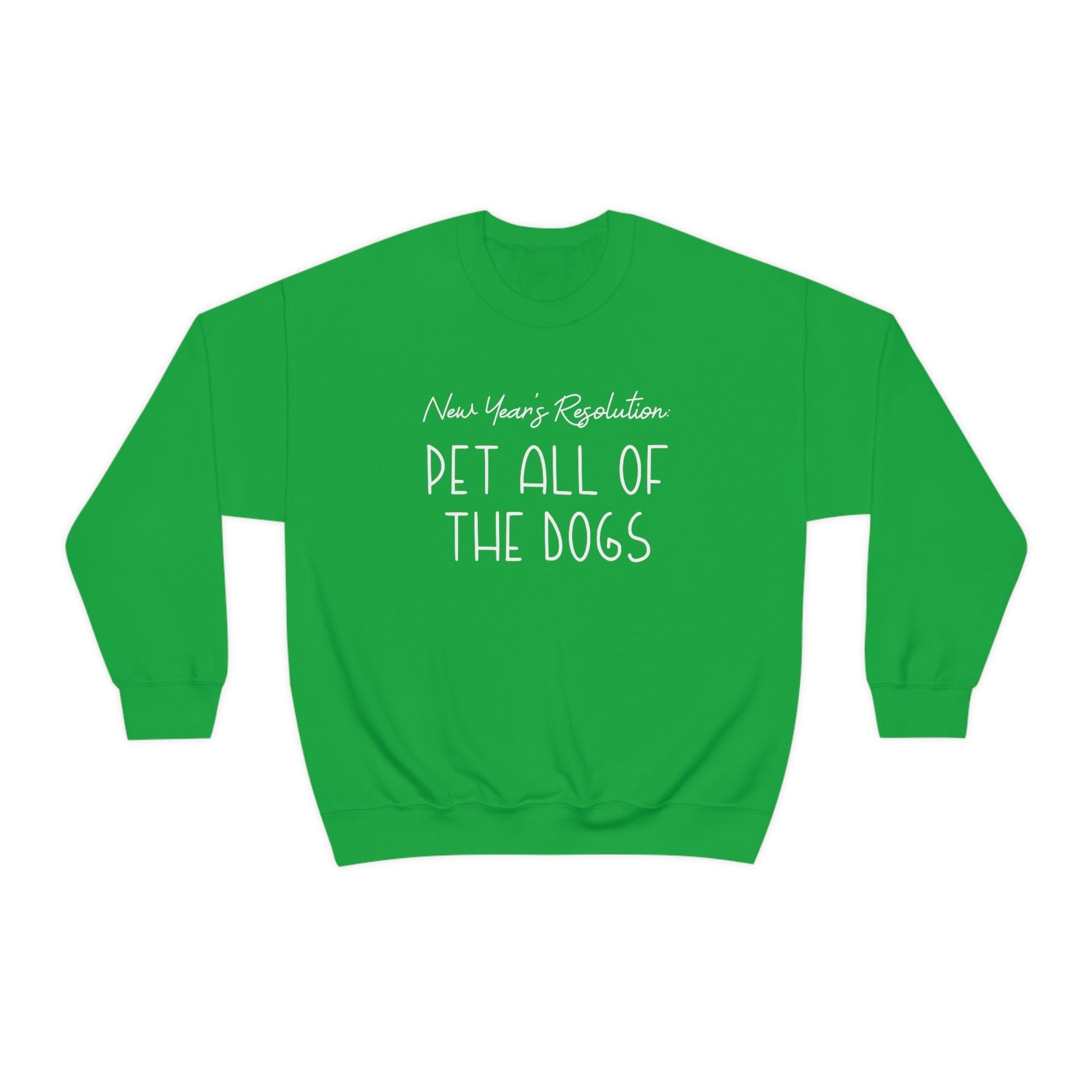 New Year's Resolution: Pet All Of The Dogs | Crewneck Sweatshirt - Detezi Designs-23939146259634912260