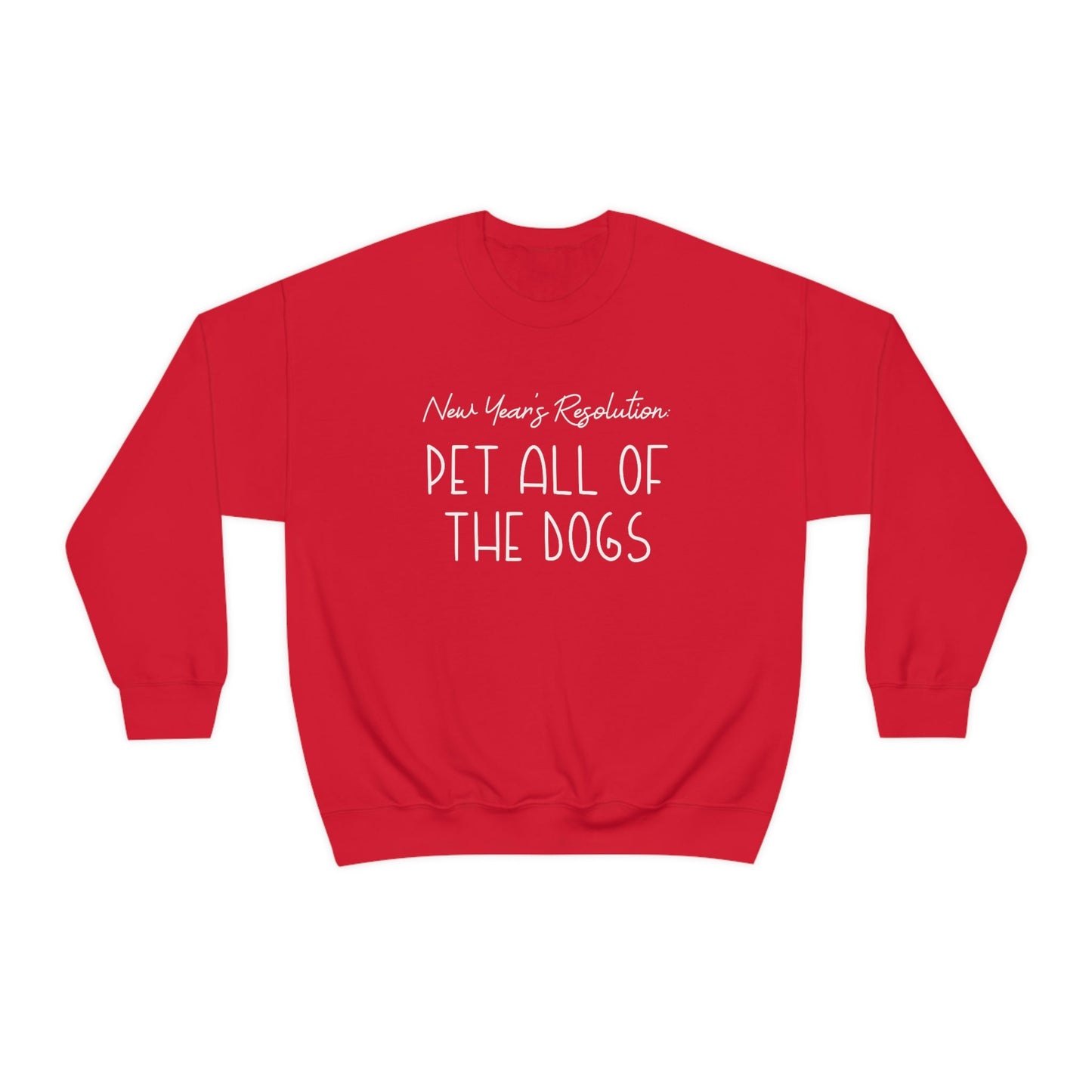 New Year's Resolution: Pet All Of The Dogs | Crewneck Sweatshirt - Detezi Designs-32309348813248376523