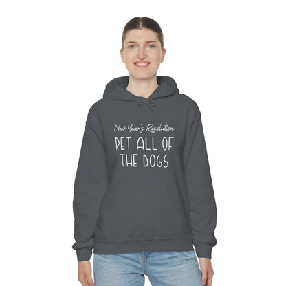 New Year's Resolution: Pet All Of The Dogs | Hooded Sweatshirt - Detezi Designs-12398380426352138248