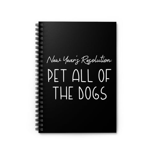 New Year's Resolution: Pet All Of The Dogs | Notebook - Detezi Designs-77086804217568073937