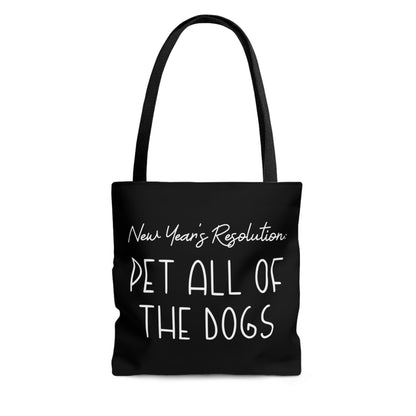 New Year's Resolution: Pet All Of The Dogs | Tote Bag - Detezi Designs-13341879900255328213