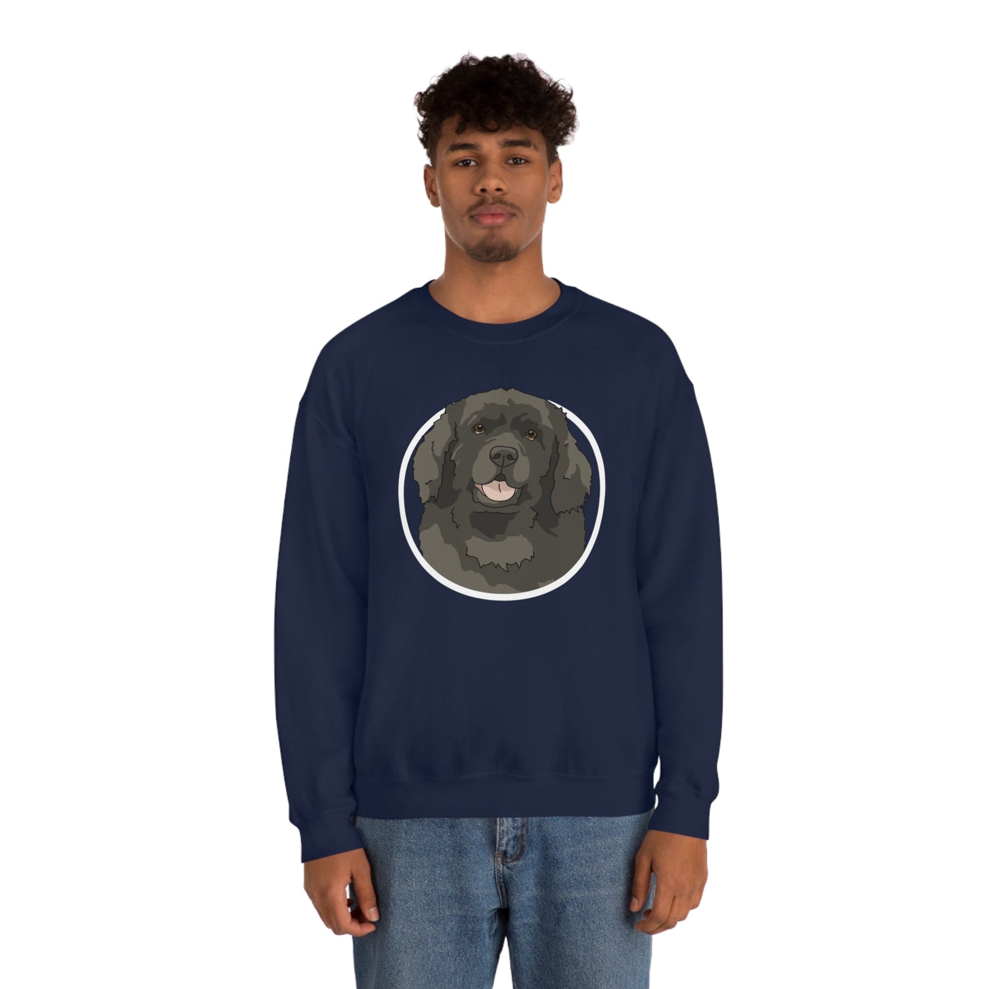 Newfoundland Circle | Crewneck Sweatshirt - Detezi Designs-29712187026188742176