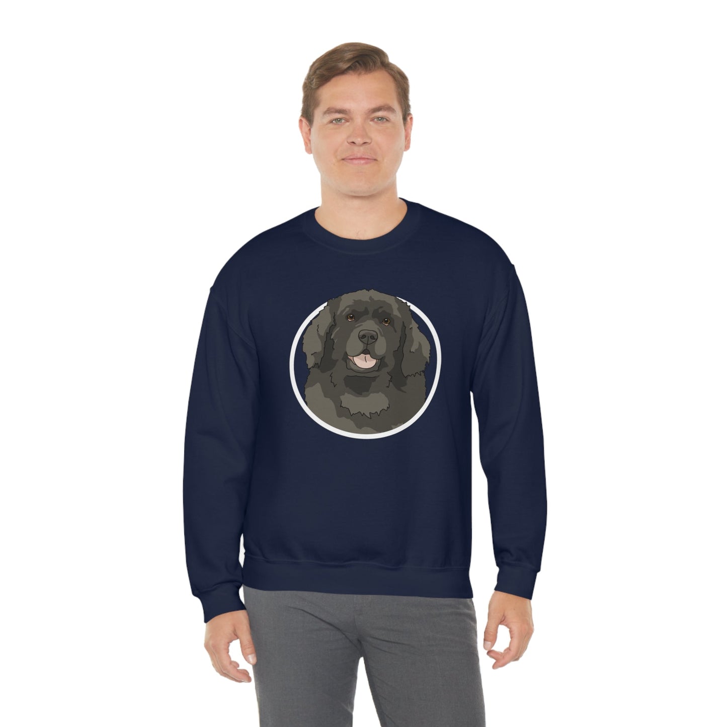 Newfoundland Circle | Crewneck Sweatshirt - Detezi Designs-29712187026188742176