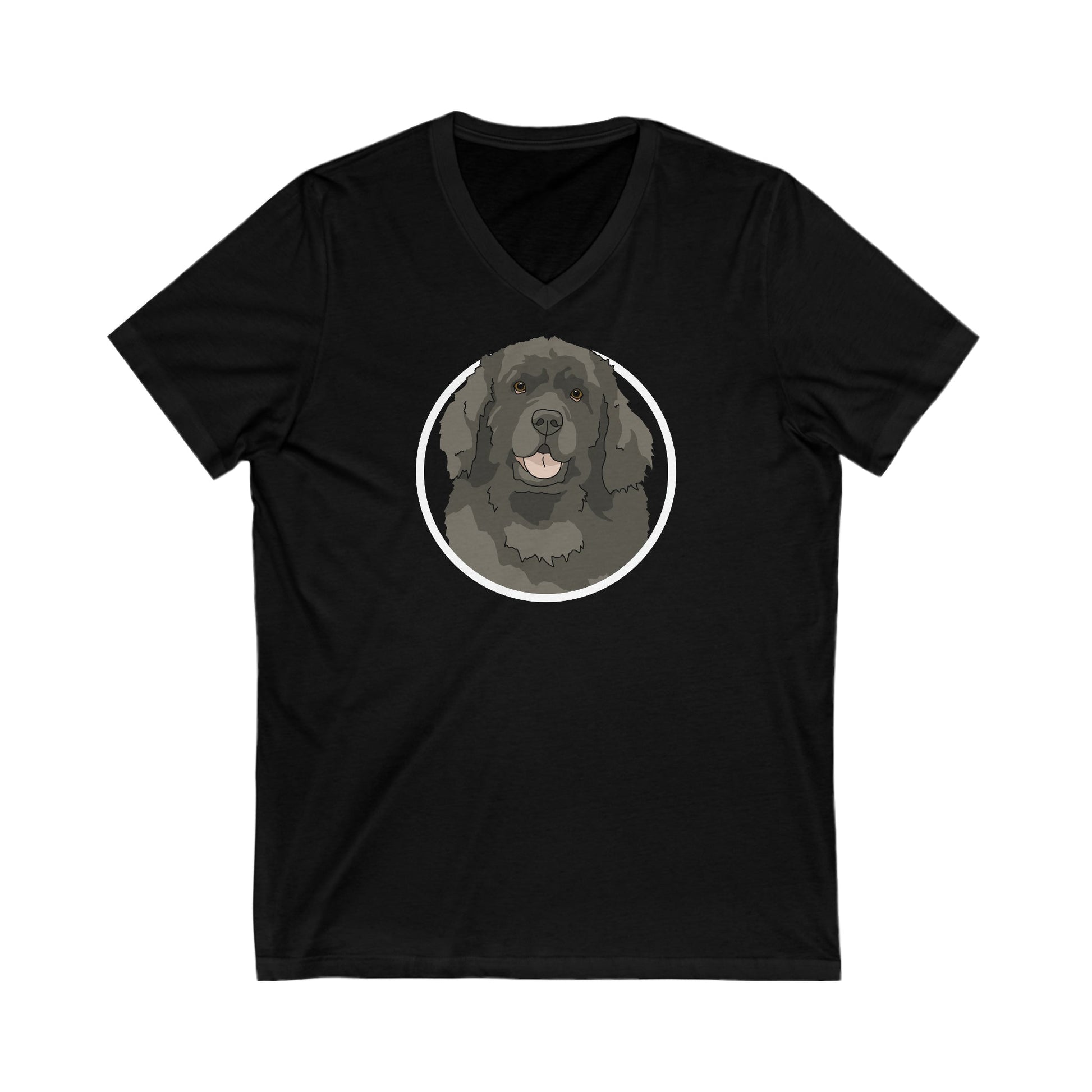 Newfoundland Circle | Unisex V-Neck Tee - Detezi Designs-12485442722011399616