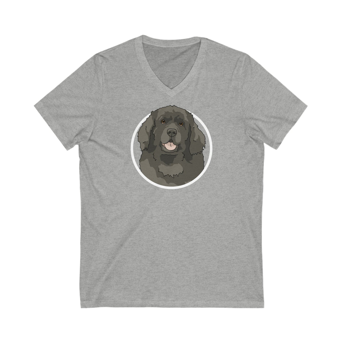 Newfoundland Circle | Unisex V-Neck Tee - Detezi Designs-30153137553885644674