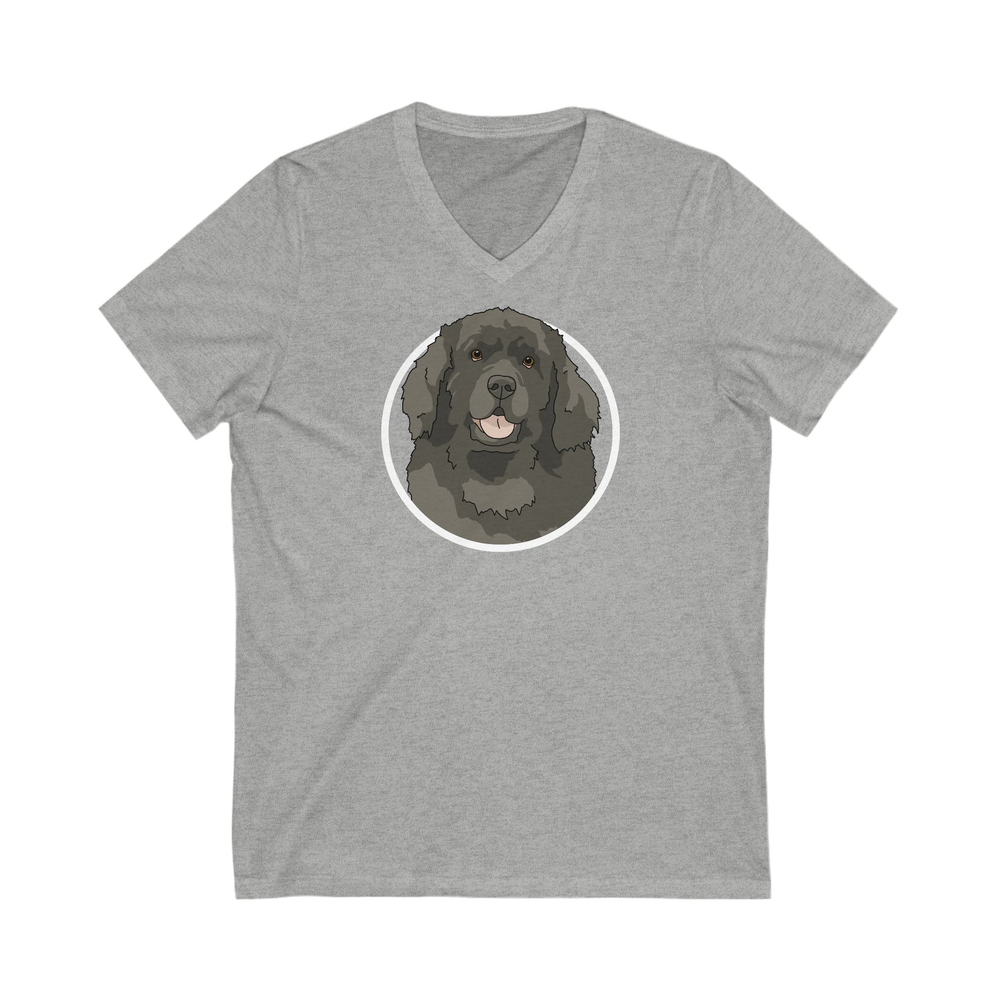 Newfoundland Circle | Unisex V-Neck Tee - Detezi Designs-30153137553885644674