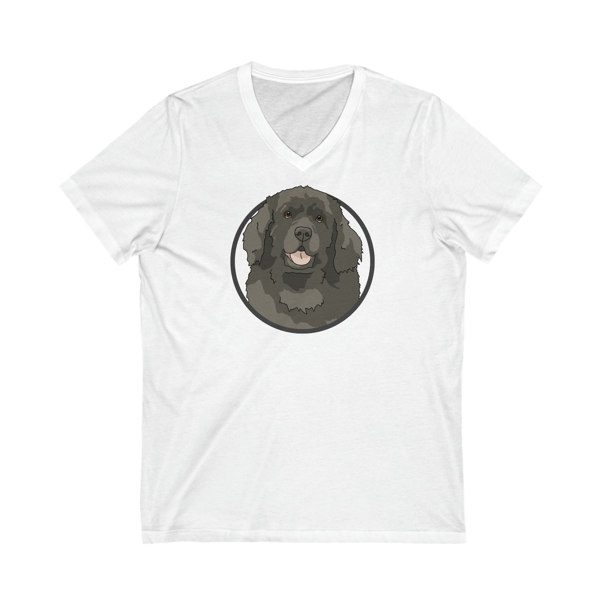 Newfoundland Circle | Unisex V-Neck Tee - Detezi Designs-33512616540555140320