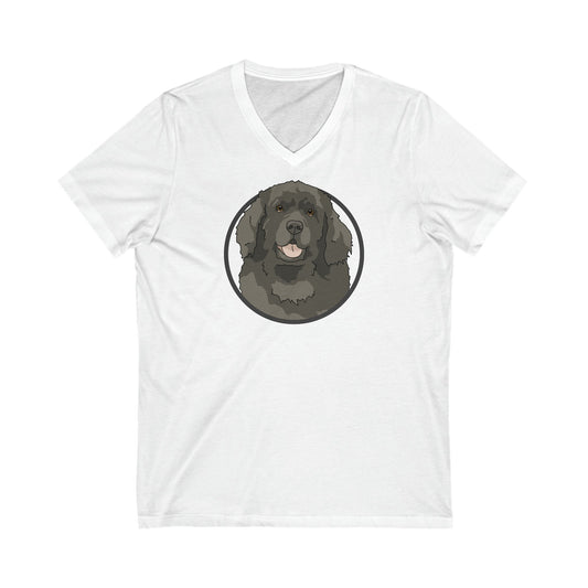 Newfoundland Circle | Unisex V-Neck Tee - Detezi Designs-33512616540555140320