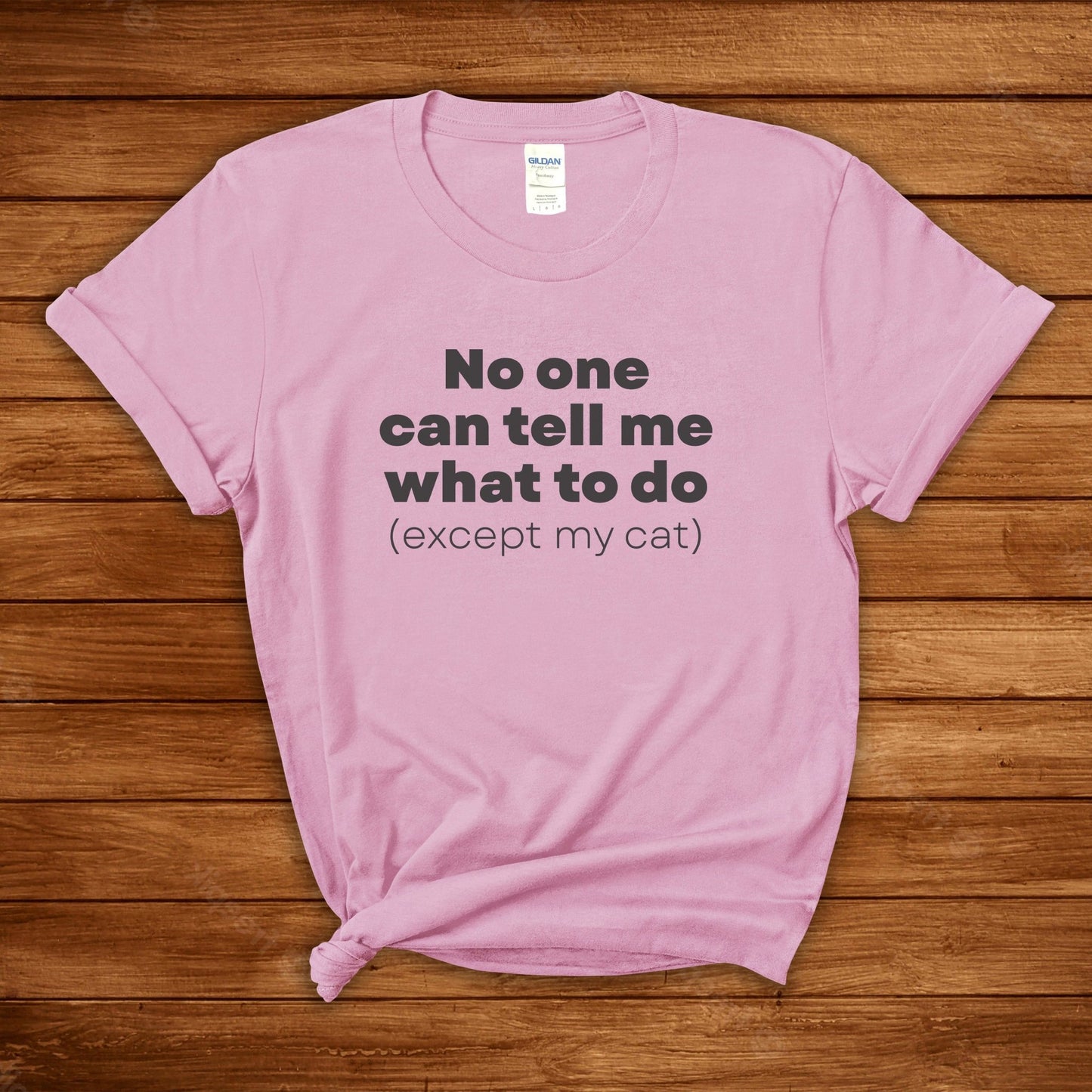 No One Can Tell Me What To Do (Except My Cat) | Text Tees - Detezi Designs-11055248648302960688