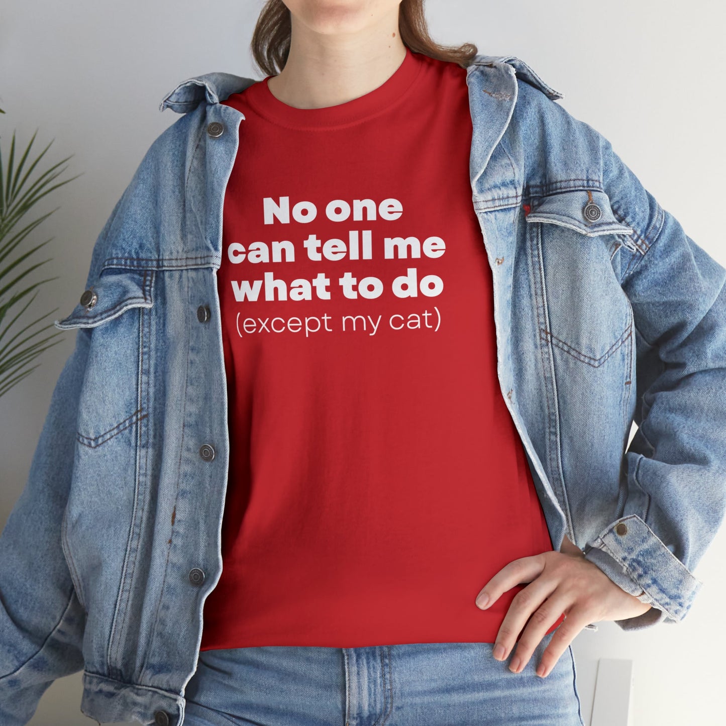 No One Can Tell Me What To Do (Except My Cat) | Text Tees - Detezi Designs-24963356165233236193