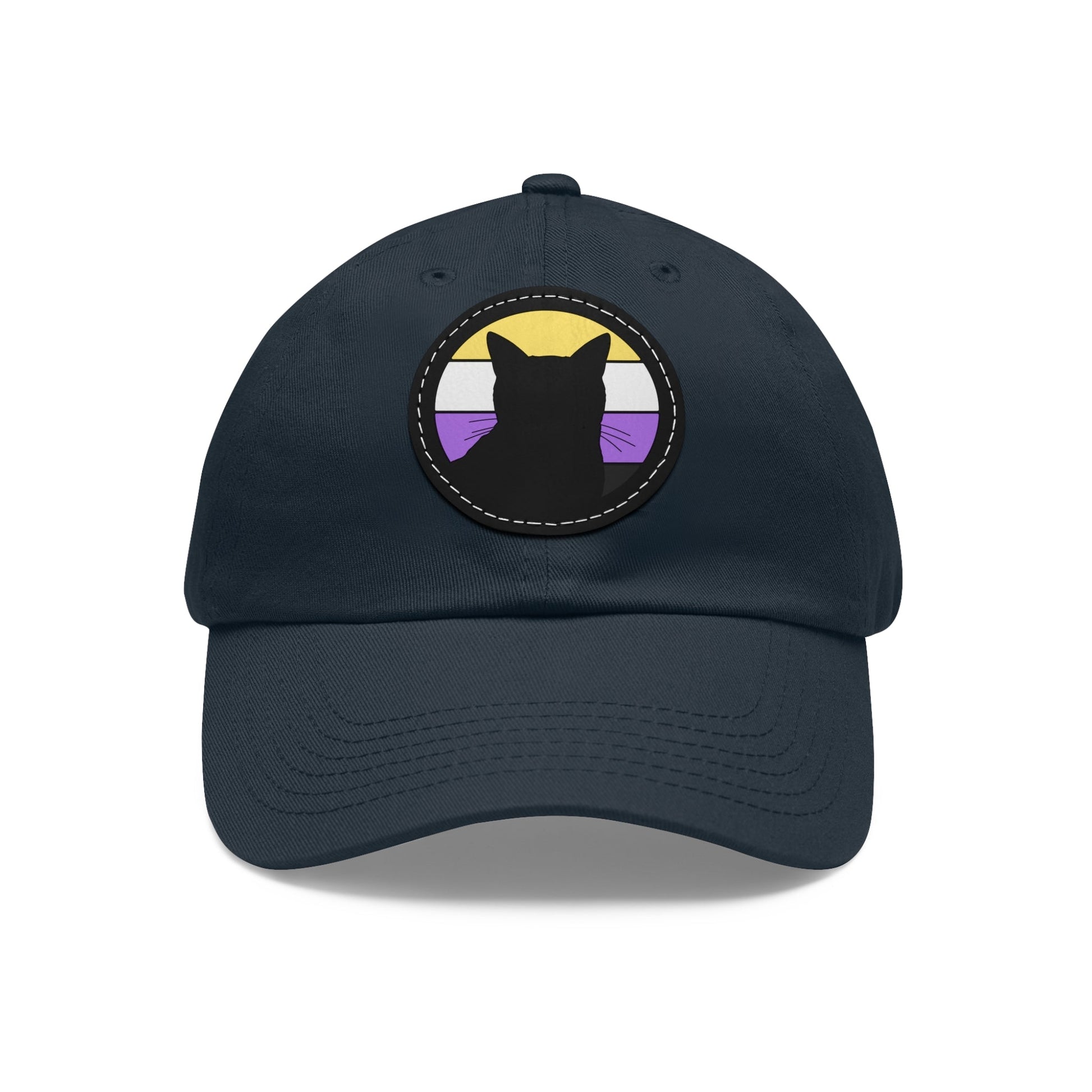 Nonbinary Pride | Cat Silhouette | Dad Hat - Detezi Designs-16442568170223666818