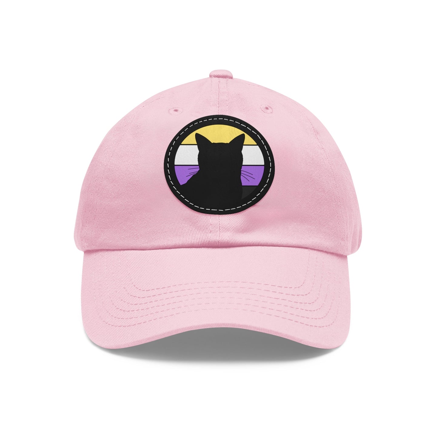 Nonbinary Pride | Cat Silhouette | Dad Hat - Detezi Designs-32416527911555538804