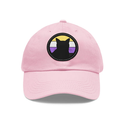 Nonbinary Pride | Cat Silhouette | Dad Hat - Detezi Designs-32416527911555538804