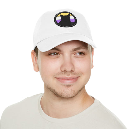 Nonbinary Pride | Cat Silhouette | Dad Hat - Detezi Designs-71451279437758894218