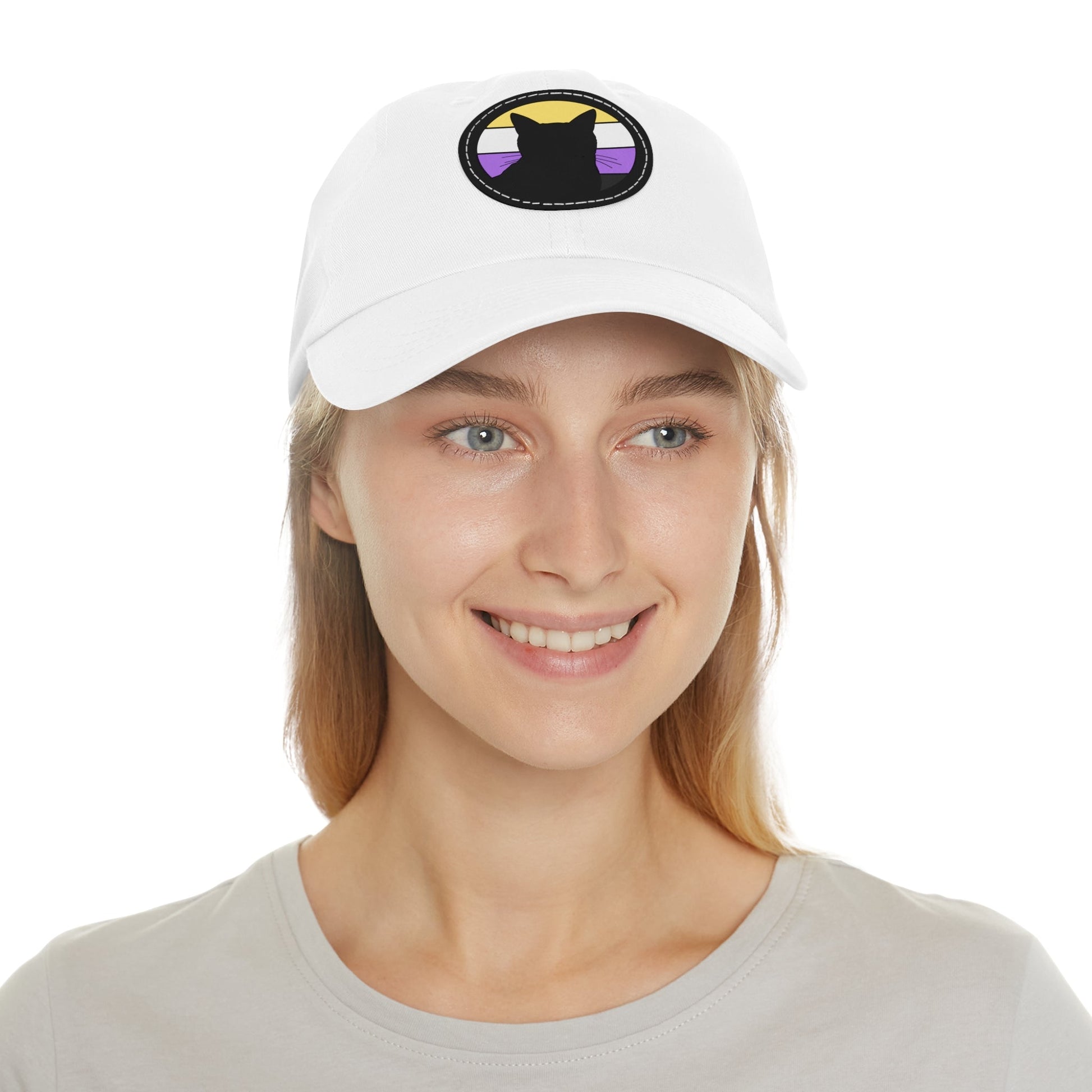 Nonbinary Pride | Cat Silhouette | Dad Hat - Detezi Designs-71451279437758894218