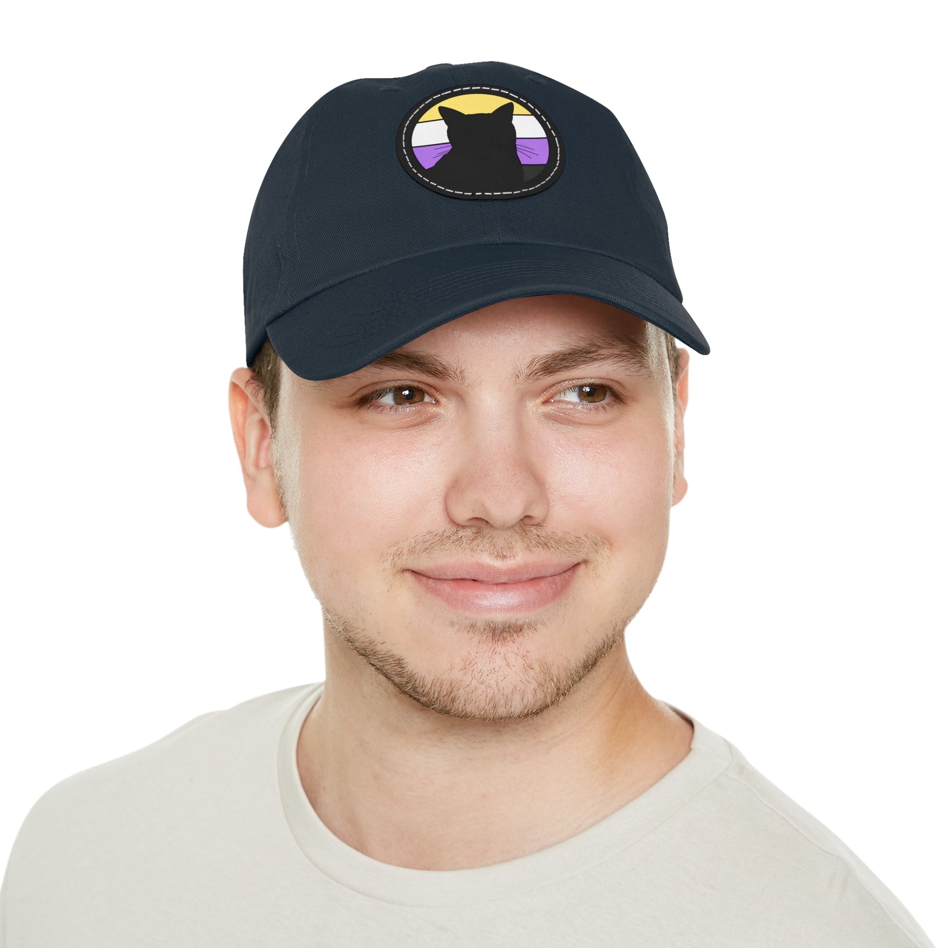 Nonbinary Pride | Cat Silhouette | Dad Hat - Detezi Designs-71451279437758894218