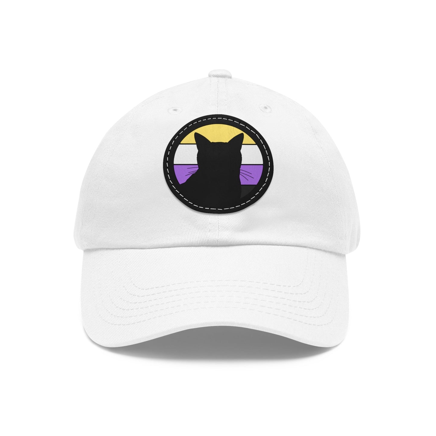 Nonbinary Pride | Cat Silhouette | Dad Hat - Detezi Designs-71451279437758894218