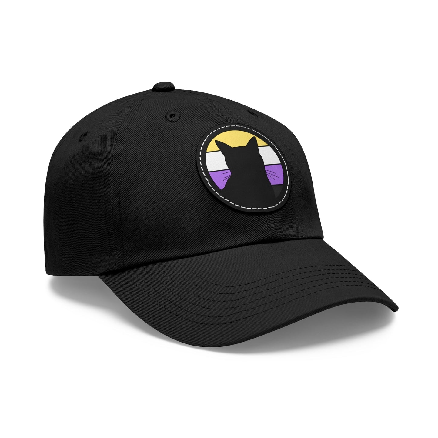 Nonbinary Pride | Cat Silhouette | Dad Hat - Detezi Designs-71451279437758894218