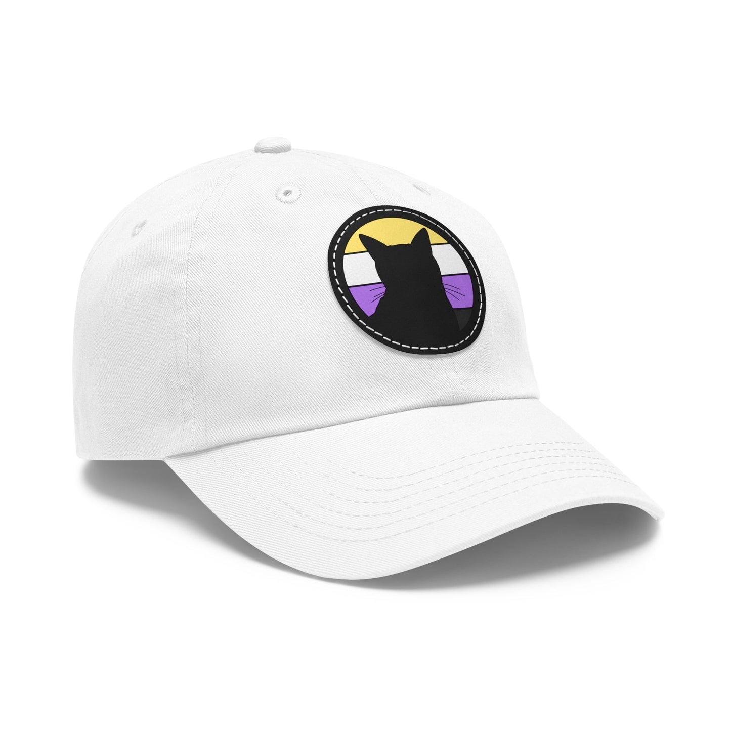 Nonbinary Pride | Cat Silhouette | Dad Hat - Detezi Designs-71451279437758894218