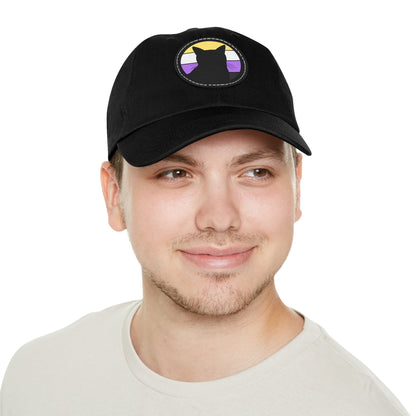 Nonbinary Pride | Cat Silhouette | Dad Hat - Detezi Designs-71451279437758894218